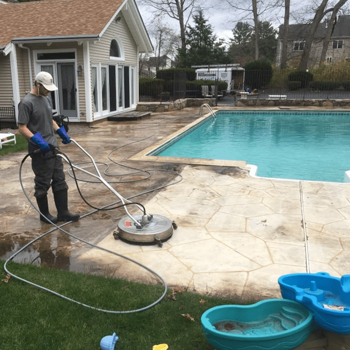 Pool Patio Concrete Washing